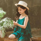 Girls Summer Dress Western Style Baby Children's Dress Chiffon Suspender Skirt Little Girl Princess Dress