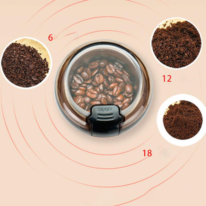 Household Coffee Grinder Portable Electric Coffee Bean Pepper Grinders Rechargeable Kitchen Stainless Steel Tool Grinders