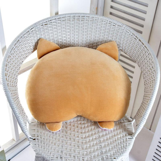 Lovely Kirky Buttocks Pillow Cute Chai Dog Plush Toy Doll Buttocks Sleeping Soft Down Cotton Cushion