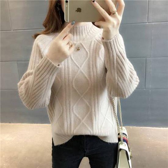 2019 Autumn Women Lady Sweater High Elastic Turtleneck Sweater Women Slim Bottoming Knitted Pullover