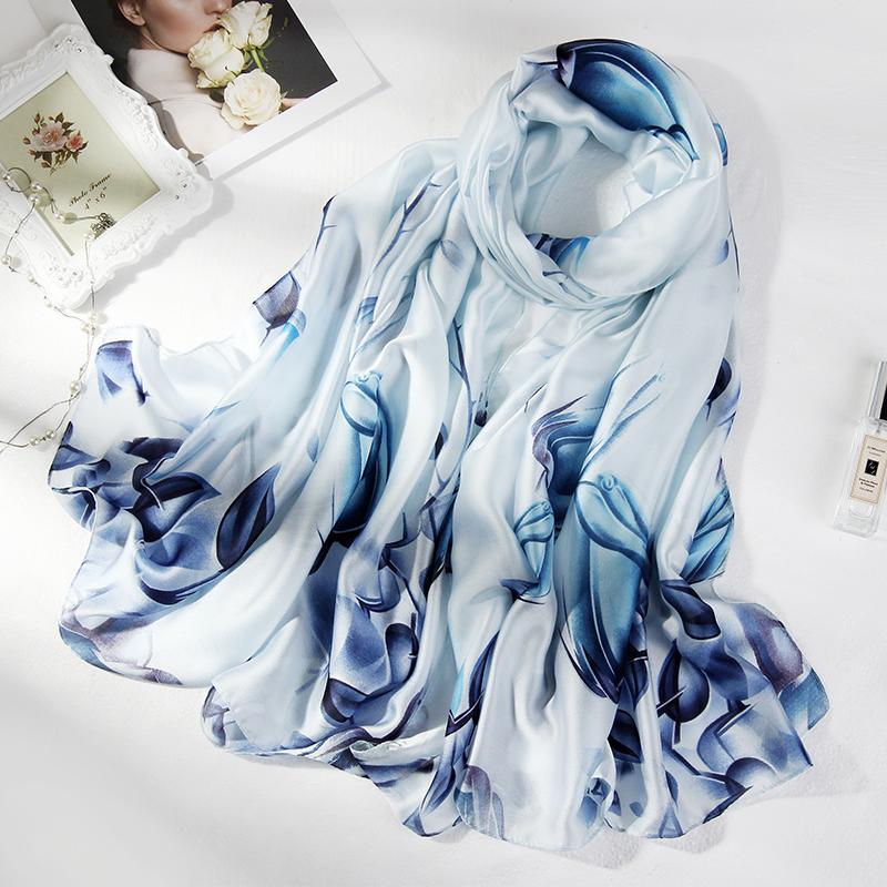 Scarves Womens Shawl Scarf Polyester Long Smooth Scarves Wrap