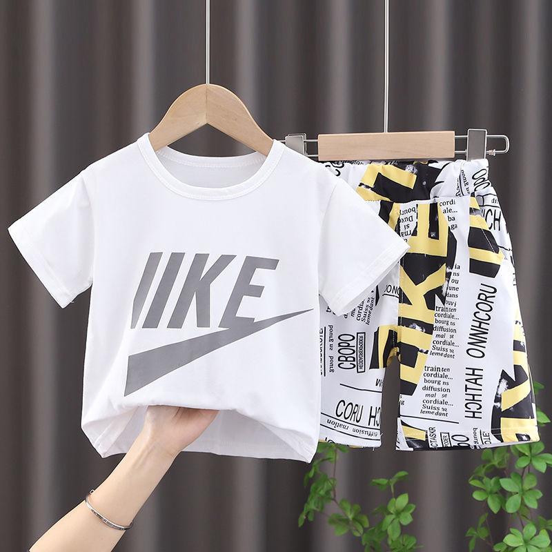 Boys and Girls Clothes Summer Short-sleeved T-shirt Shorts Children's Comfortable Children's Clothing Tide Suit