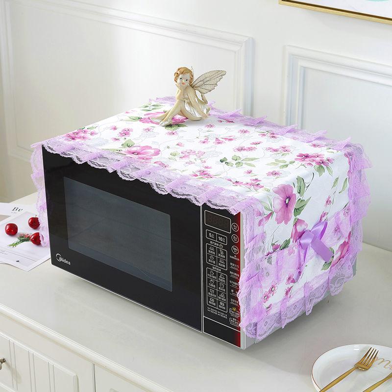 Luxury Dust Cover Microwave Oven Covers Lace Dust Cover Wear Resistant Cloth Dustproof Cloth Durable Kitchen Decoration