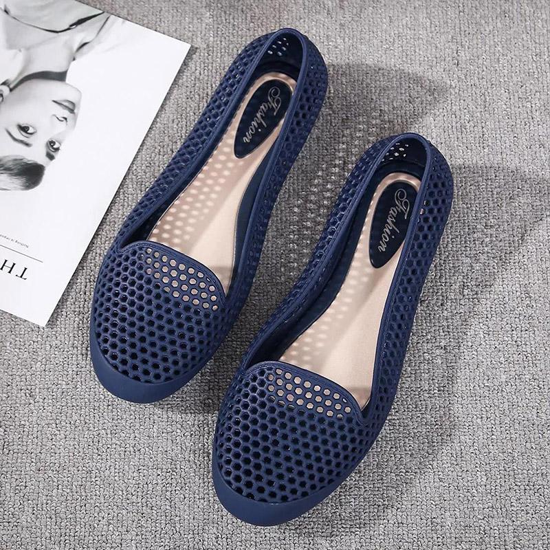 Women's Summer Sandals Hollow All-match Plastic Flat Casual Soft-soled Shoes