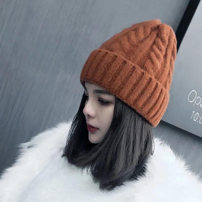 Beanie Skullies Knitted Hat Warm Caps Hats for Women Casual Caps