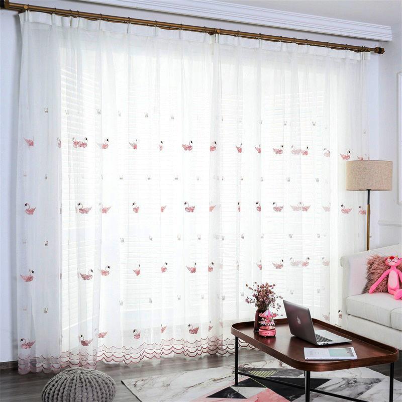 Europe White Yarn Curtain Window Tulle Curtains for Living Room Kitchen Modern Window Treatments Voile Curtain