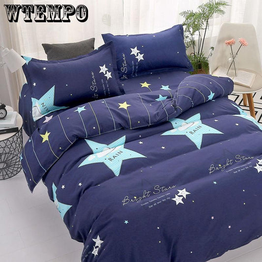 Sheet Pillowcases Bedclothes 4pcs Bedding Set Queen Size Duvet Cover Bed Set