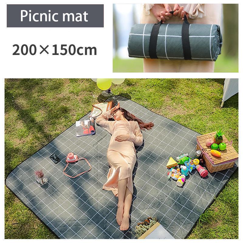 Outdoor Waterproof Padded Picnic Mat Machine Washable Picnic Cloth Moisture-proof Mat Picnic Outdoor Portable Lawn Mat