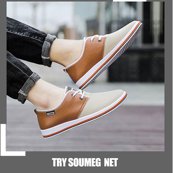 Summer Men's Casual Shoes  Trend Breathable Mesh Shoes Hollow