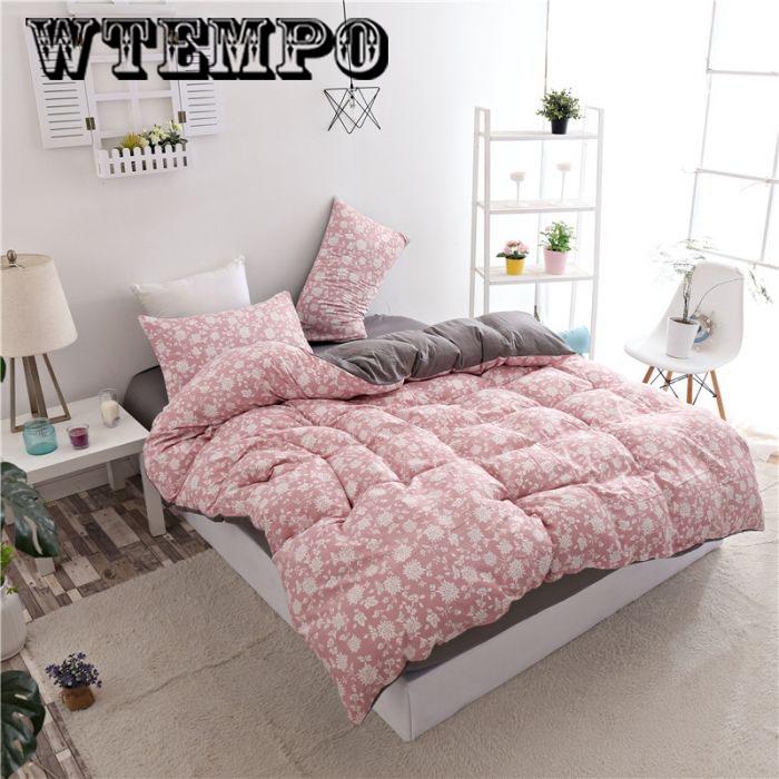 WTEMPO Simple Style Bedding Set Duvet Cover Pillowcases Bed Sheet Home Textile Bedroom Bedclothes