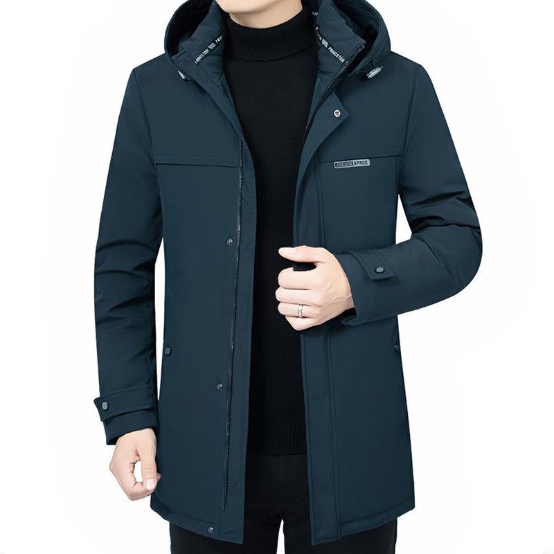 Winter Men's Middle-aged Down Padded Jacket Casual Thickened Cold-proof Clothes Handsome Slim Padded Jacket