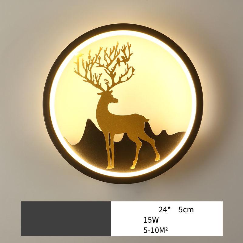 Wall Lamp Modern Minimalist Style Aisle Balcony Bedroom Bedside Wall Lamp Warm Living Room Background Wall Lamp Antler Pattern