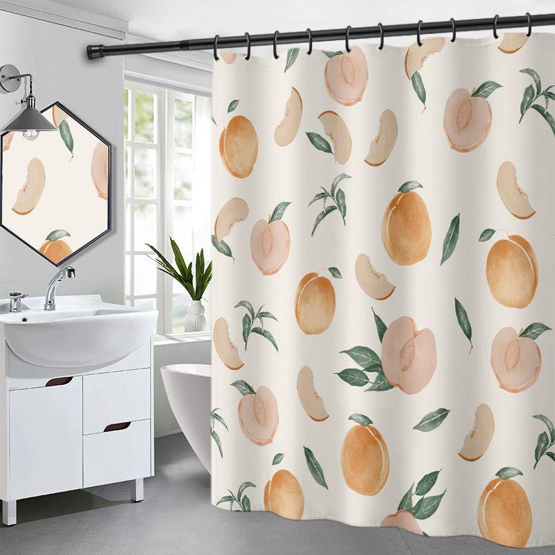 Sanitary Partition Shower Curtain Waterproof and Mildewproof Shower Curtain Fabric Bathroom Curtain Shower Room Curtain