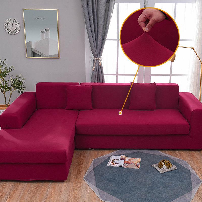 Stretch Slipcovers Sectional Elastic Stretch Sofa Cover for Living Room Couch Cover L Shape Armchair Cover