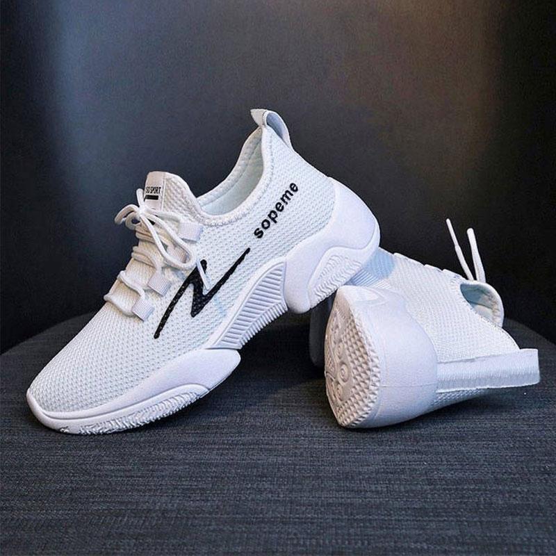 Sports Shoes Women's Trend Casual Sports Shoes Korean Version All-match Running Net Shoes Spring and Summer Student Breathable Flat Single Shoes