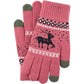 Women's Winter Gloves Touch Screen Mittens Korean Style Cute Deer Wool Knitted Five-finger Outdoor Riding Double Layer Plus Velvet Thickening Gloves