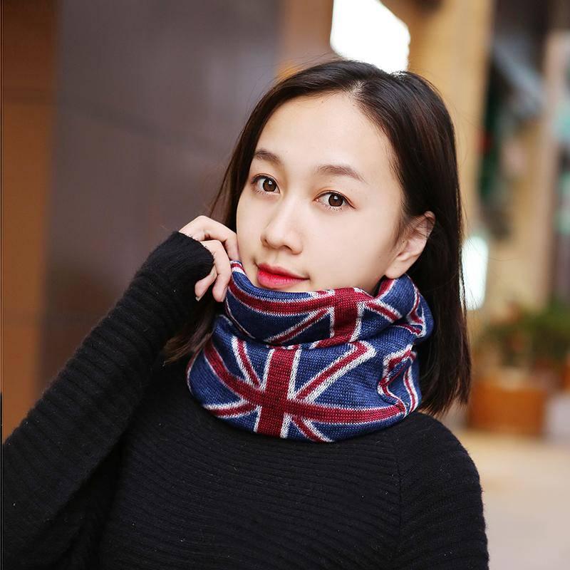 Scarf Women Men Winter Warm Infinity 1 Circle Cable Knit Cowl Neck Scarf Shawl