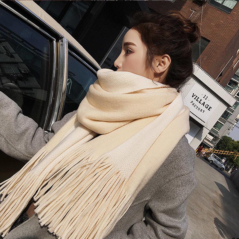 Women Cashmere Scarves with Tassel Soft Warm Lady Girls Wraps Long Scarf Female Shawl