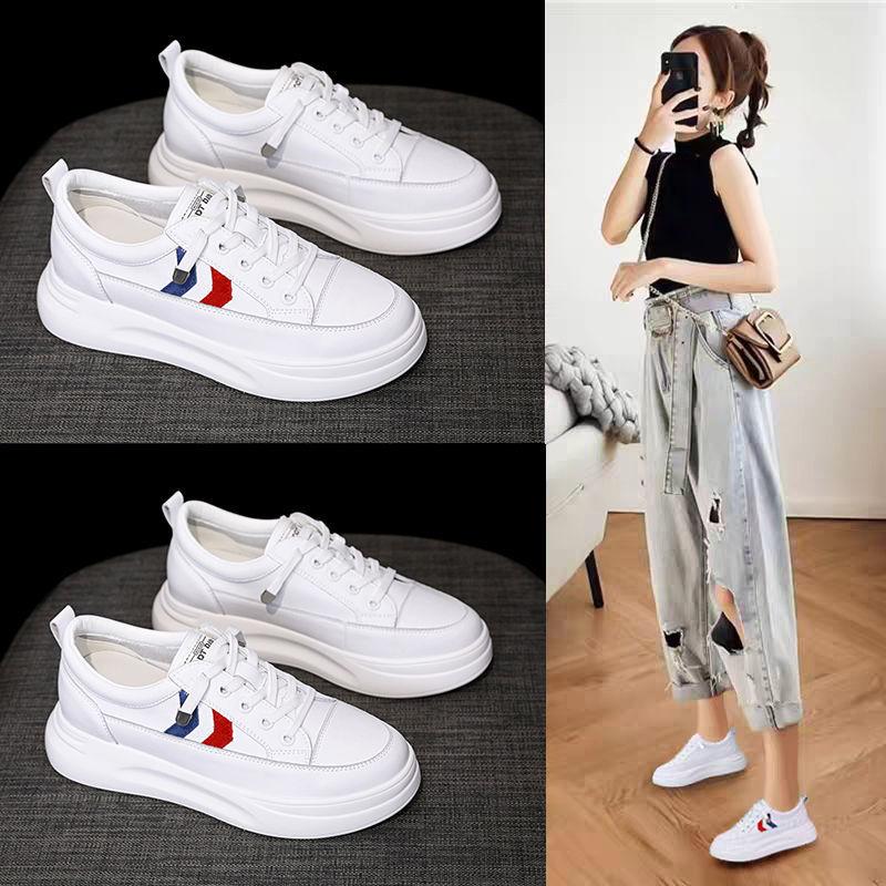 Thick-soled White Shoes All-match Casual Mesh Breathable Sneakers Mesh Shoes Lightweight and Breathable Increased Sole