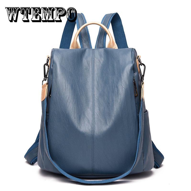 Women Backpack Genuine Leather School Backpacks For Girls Fashion  Soft Travel Teenager Bags