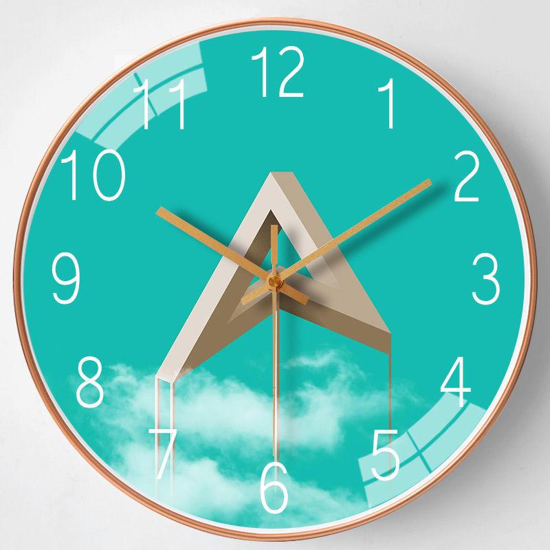 Clocks Wall Clocks Living Room Home Decoration Mute Wall Free Punching Bedroom Clock European Creative Quartz Clock