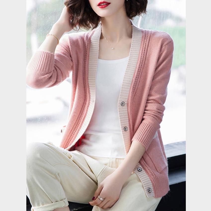 2019 Fashion Women Knitted Cardigans Solid Casual Long Sleeve Elegant Sweaters Coat Female Jacket