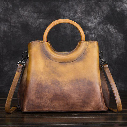 New Fashion Genuine Leather Bags Women First Layer Of Cowhide Handbag Shoulder Bags Elegant Women Cr