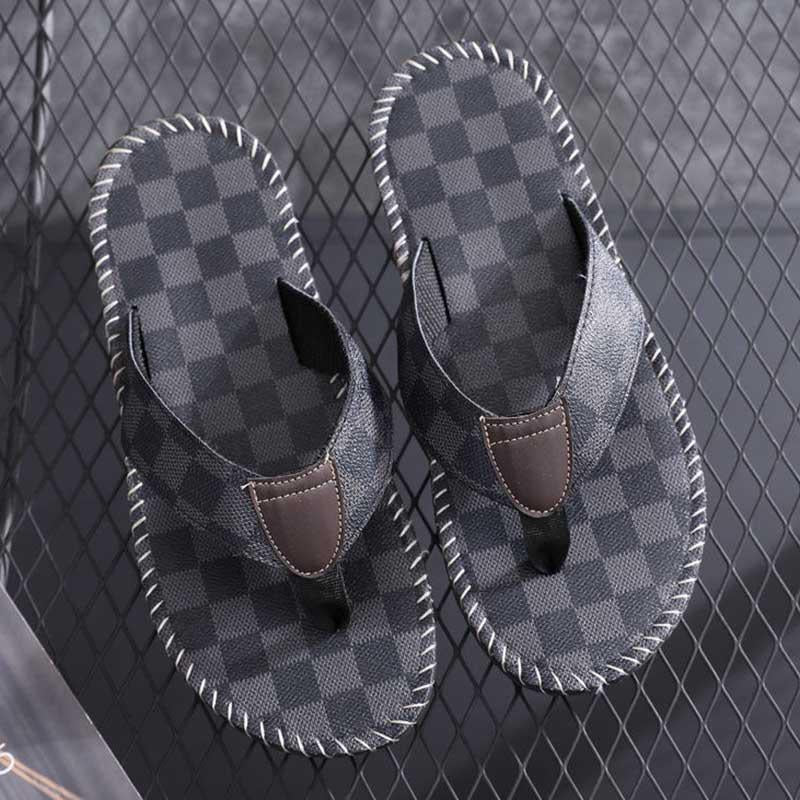 Size40-44 Summer Men Sandals Comfortable Non-slip Lightweight Beach Slippers Casual Outdoor Cross Slippers Alphabet Drag Flip Flops