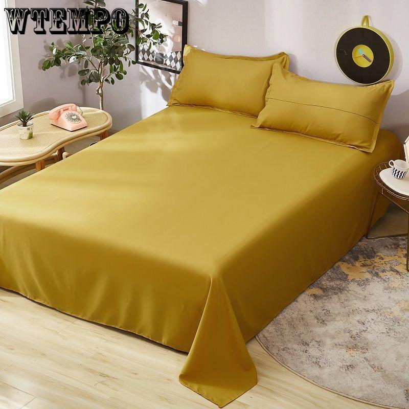 Single-piece Bed Sheet Household Large Solid Color Bedding Single-piece Bed Sheet Queen-size Bed Cover