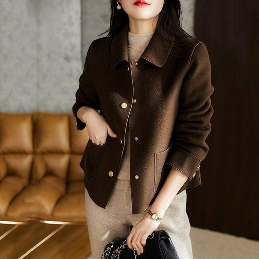 Lapel Short Jacket Women's 2021 Spring and Autumn Temperament Fashion Loose All-match Blouse