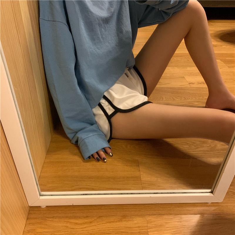 Summer Sports Shorts Female Korean Version of The High Waist Loose Large Size Student Youth Home Pajamas Running Yoga Three-point Pants