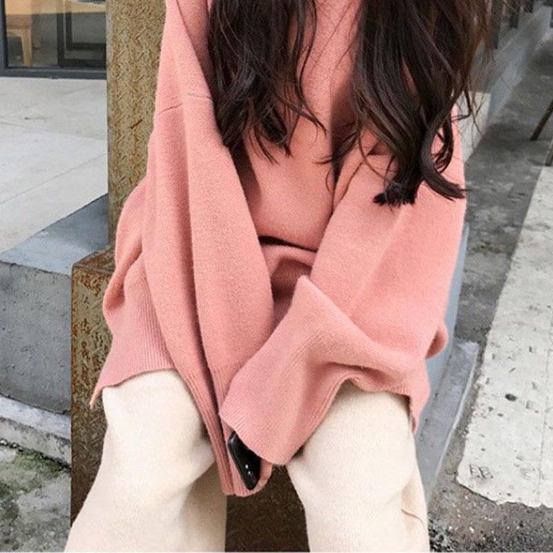 Autumn and Winter Fashion Korean Sweater Loose Casual Jacket Plus Size Young Women's Sweater