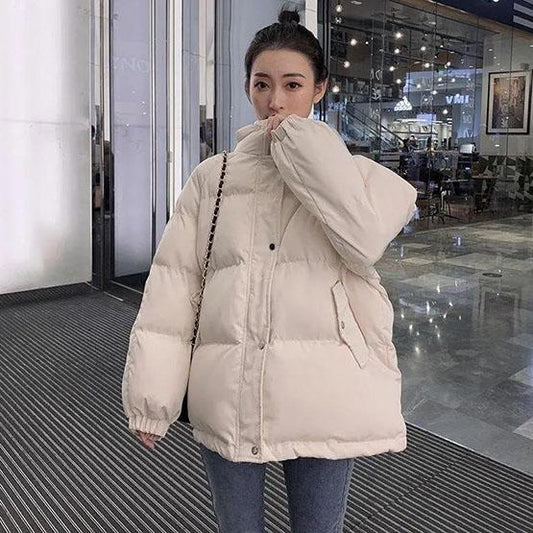 Women Short Jacket Winter Thick Hooded Cotton Padded Coats Female Loose Puffer Parkas Ladies Oversize Outwear