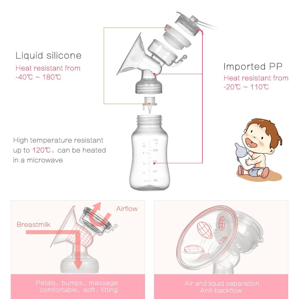 Electric Breast Pump Unilateral and Bilateral Breast Pump Manual Silicone Breast Pump Baby Breastfeeding Accessories