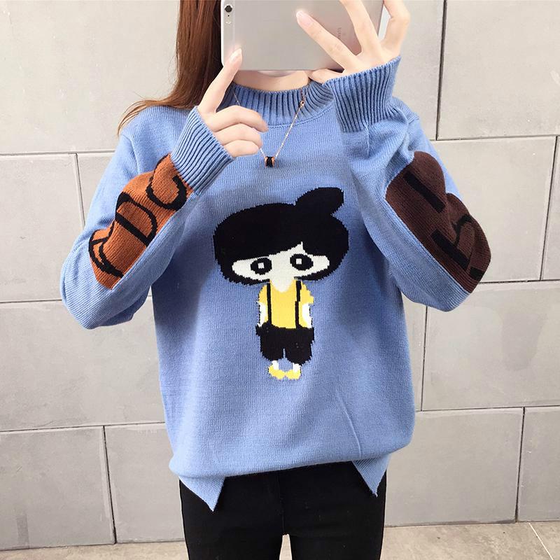 Bottoming Shirt Warm Long Sleeve High Collar Sweater Knitting Sweater Women's Autumn and Winter