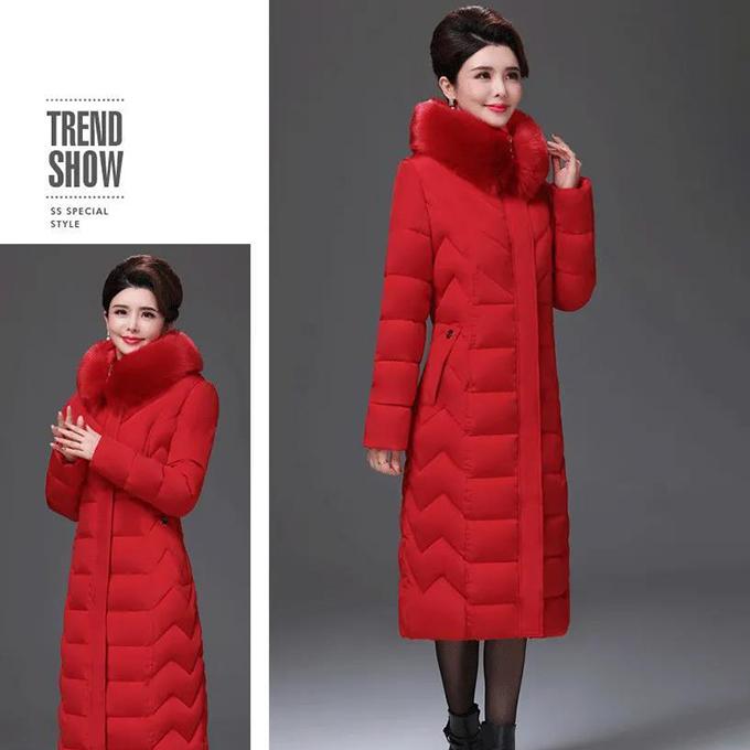 Winter Coat Women's Long Over-the-knee Plus Size Thin Padded Jacket Padded Down Padded Jacket To Keep Warm In Winter