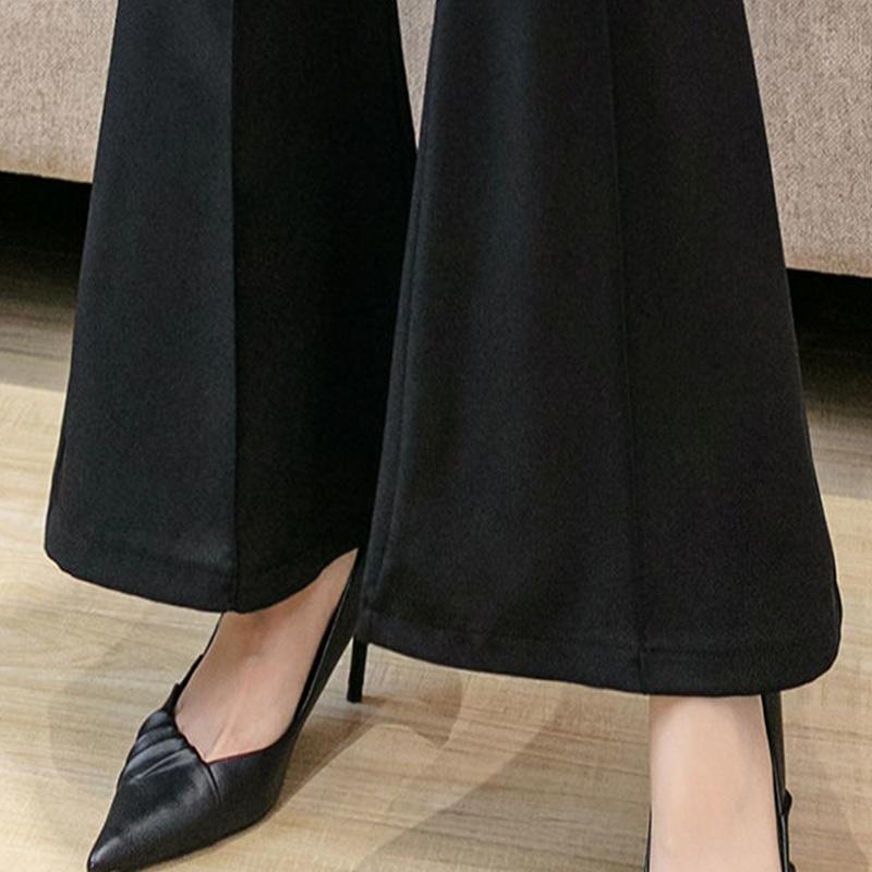 Big Flared Pants Ladies Spring and Summer Fashion All-match Trousers High Waist Wide Leg Trousers Thin Section