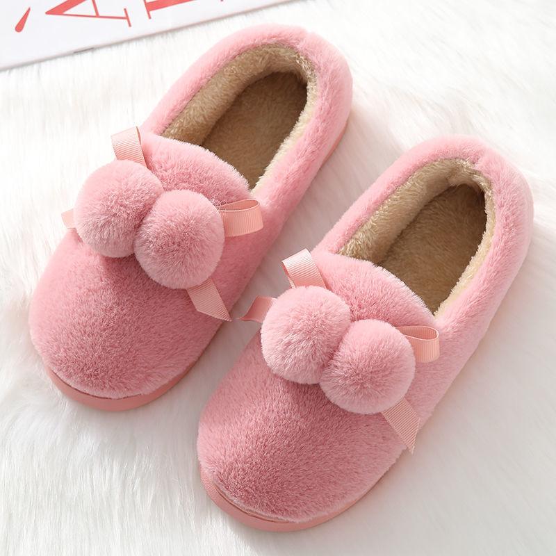 Plush Cotton Shoes Plus Cashmere Peas Shoes Women's Autumn and Winter Warmth Thick-soled Flat-bottomed Wild Cotton Shoes