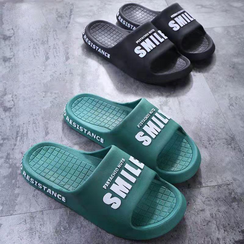 Men's and Women's Same Style Non-slip Slippers Summer Couples Home Bathroom Bath Slippers Men's Outer Wear Flip-flops Sandals and Slippers