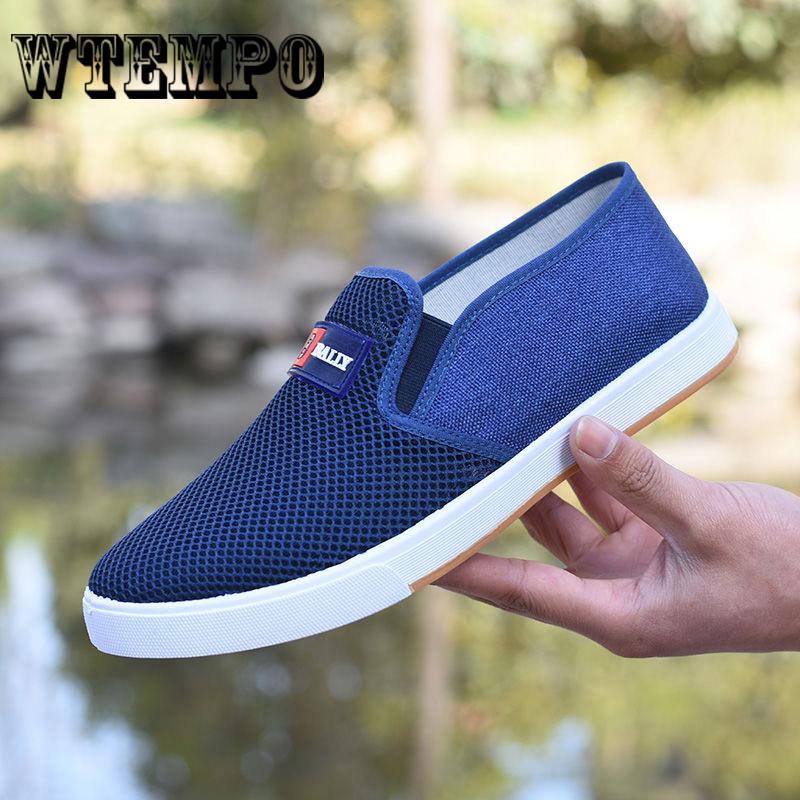 WTEMPO Brand Men's Shoes Fashion Canvas Shoes Men Loafers