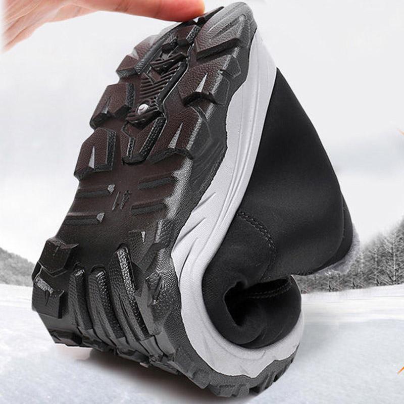 Winter Snow Cotton Shoes Men's Thickened and Velvet Warm Boots Old Beijing Parents Snow Boots