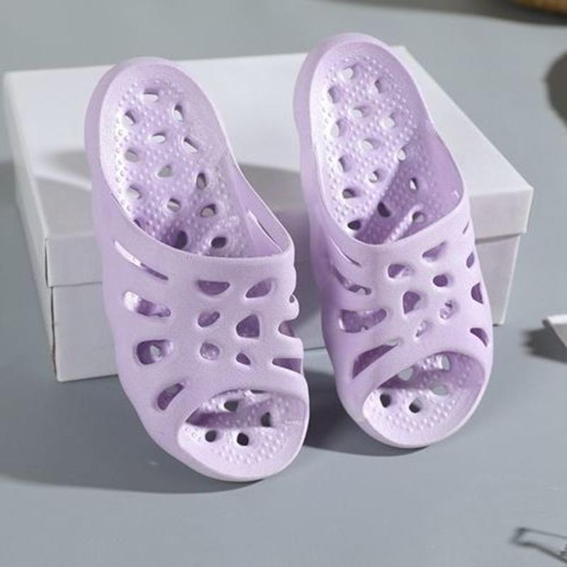 Bathroom Slippers Female Cute Non-slip Deodorant Shower Leaking Hollow Slippers Household Indoor Slippers Lightweight Non-slip