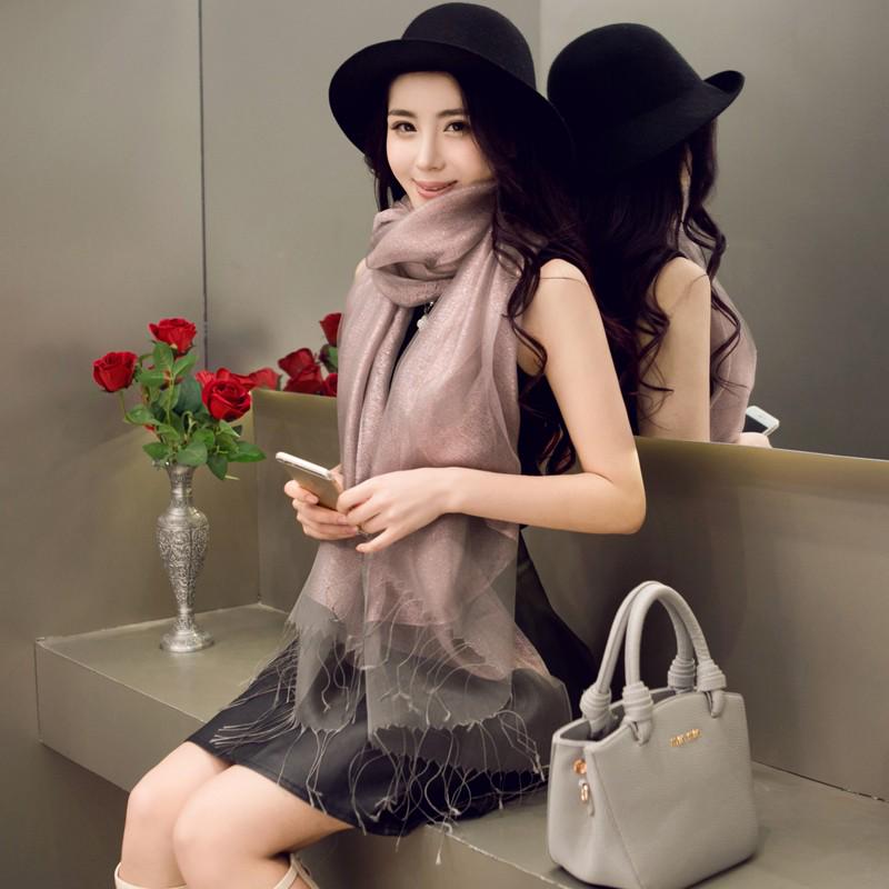 Scarf Women Fashion Solid Color Long Soft Wrap Scarf Ladies Shawl Chiffon Scarves