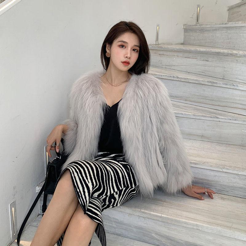 Short Female Fox Fur Coat Korean Version of Haining Mink Fleece and Fur Coat