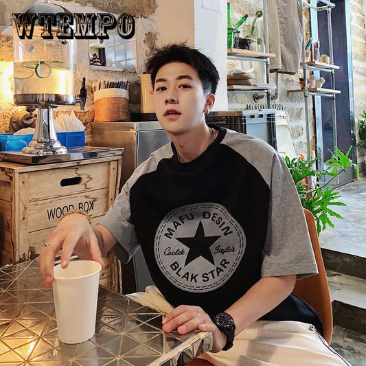 T Shirt Men Streetwear Casual  T-shirt Hiphop Loose Short Sleeve Tshirt Summer Tops