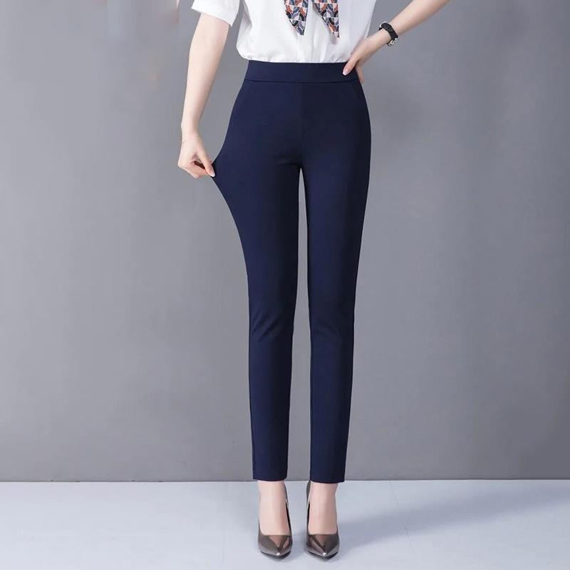 High-waisted Leggings, Spring and Summer Plus Size Loose Korean Version Was Thin, Black Casual Straight-leg Pants Women