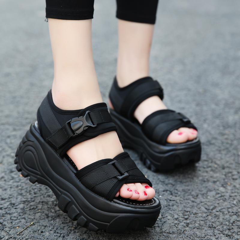 Women's Summer Thick-soled Sandals Female Casual Breathable Sports Sandals Roman Style Student's Non Slip Shoes