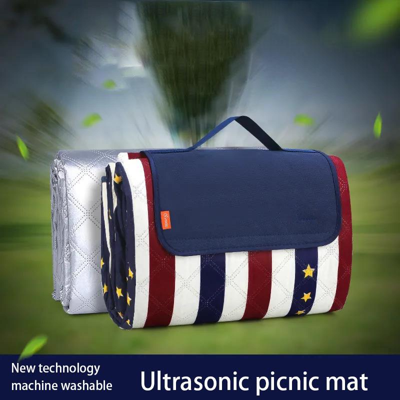 Outdoor Machine Washable Picnic Mat Thickening Ultrasonic Moisture-proof Mat Tent Picnic Portable Spring Outing Lawn Mat