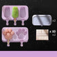 Homemade Food Grade Silicone Ice Cream Molds Ice Lolly Moulds Freezer Cartoon Ice Cream Bar Molds Maker with 50 Popsicle Sticks