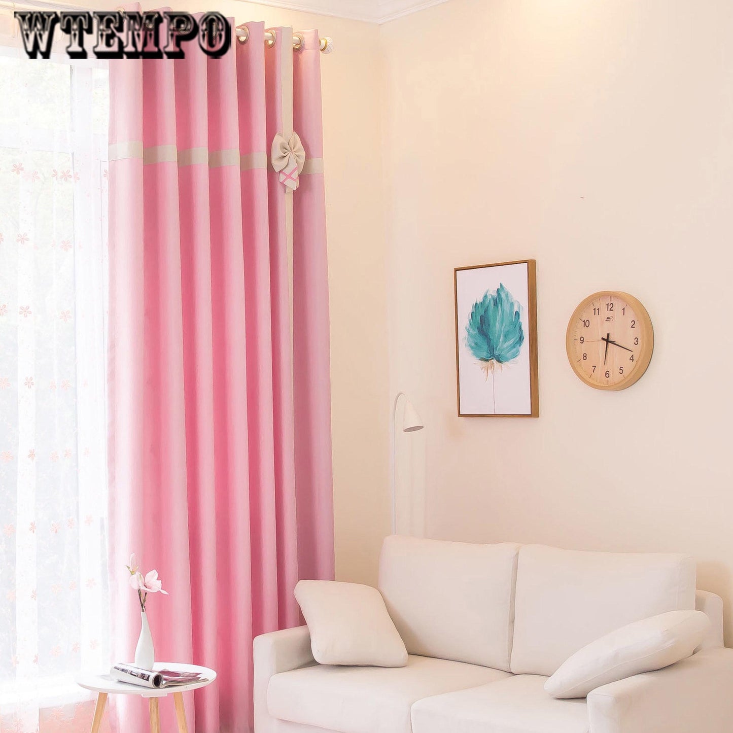 WTEMPO Window Curtain Fashion Printed Washable Cuartain Home Texitle Curtain bedroom living room